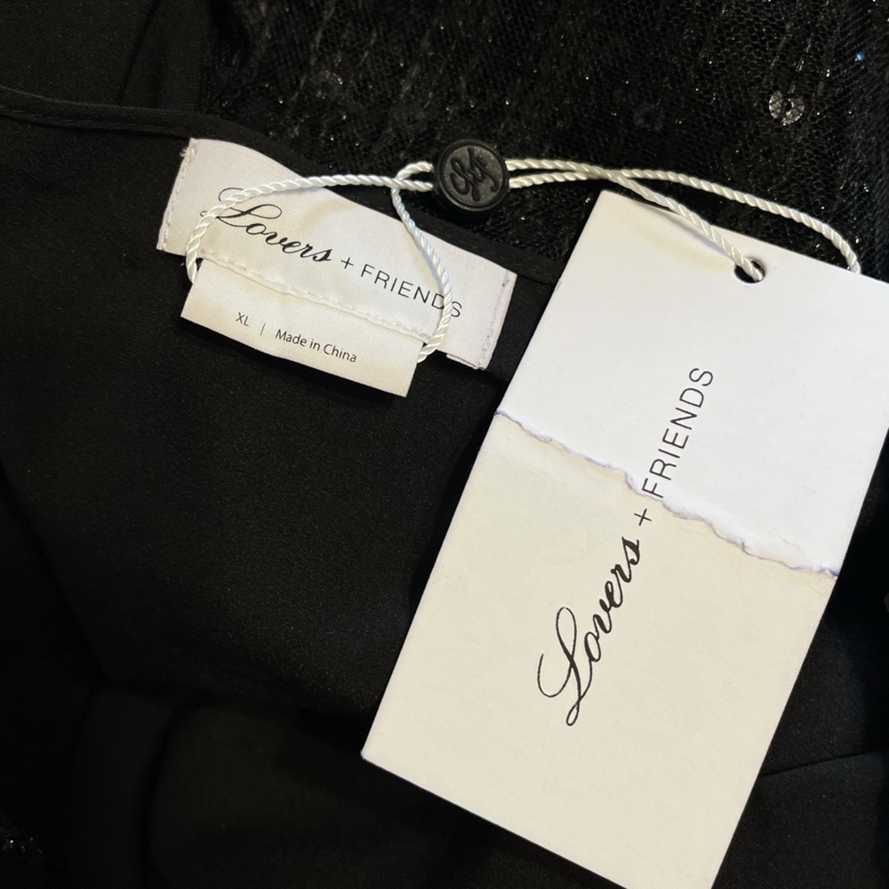 LOVERS + FRIENDS Nina Black Sequin Gown - Picture 10 of 10